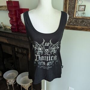 Danica Patrick Shirt Women's Medium Black Tank Top Nascar Racing 101